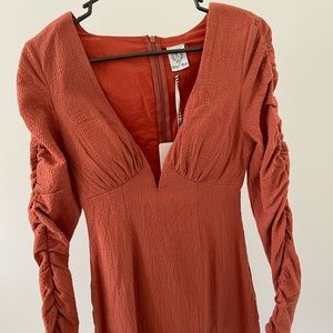 Angel Biba- Hello Molly burnt orange mini dress